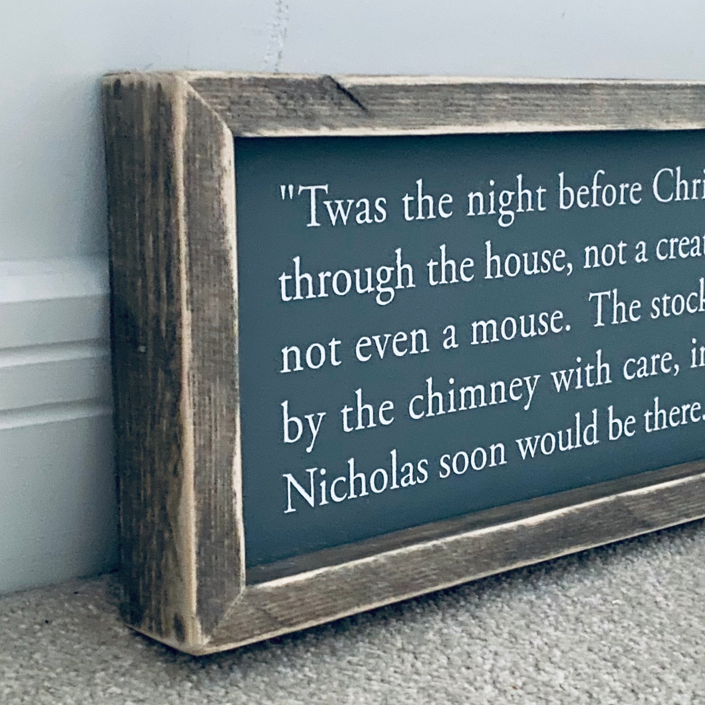 Twas the night before Christmas | Framed Wood Sign