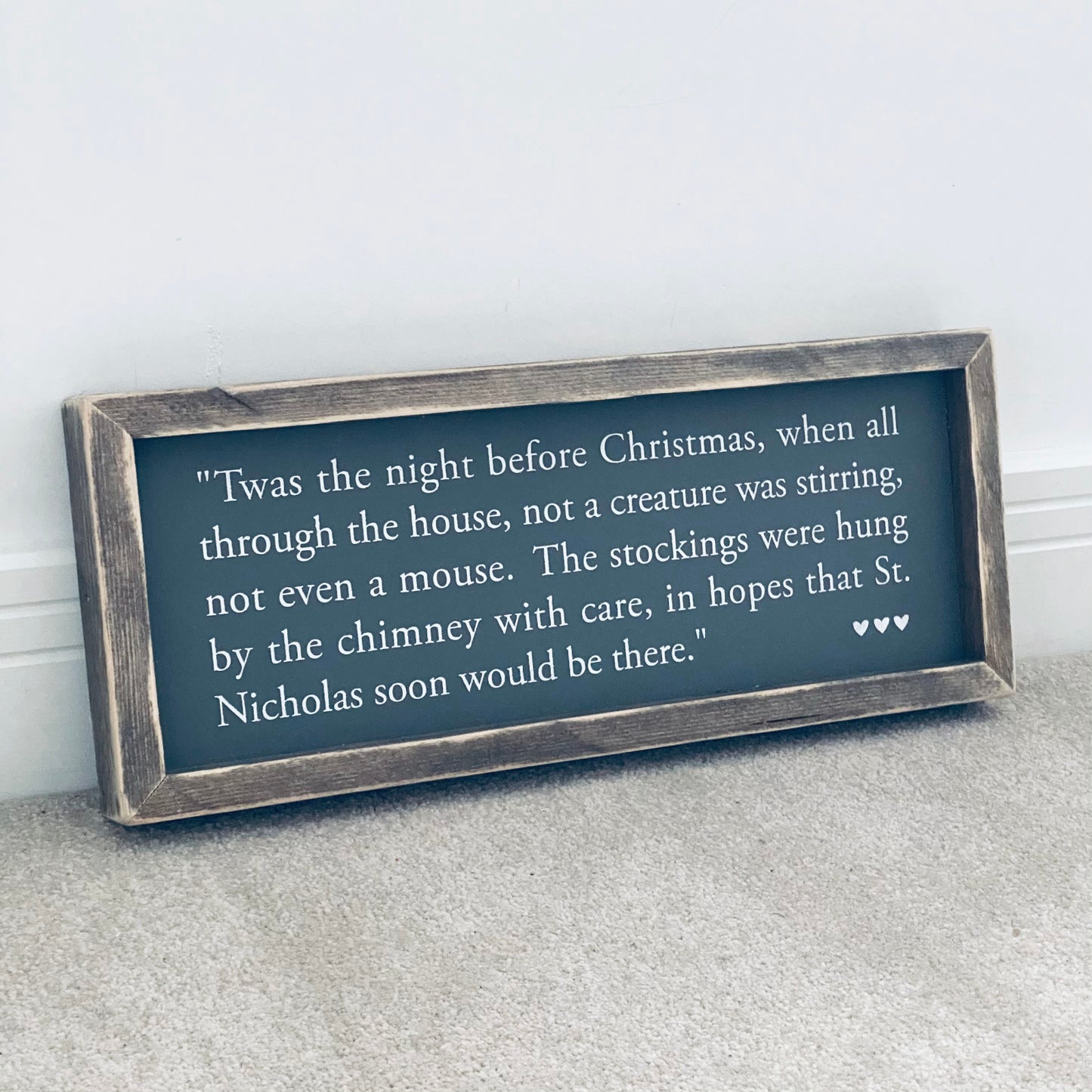 Twas the night before Christmas | Framed Wood Sign