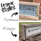 Haunted House | Framed Rustic Long Wood Sign