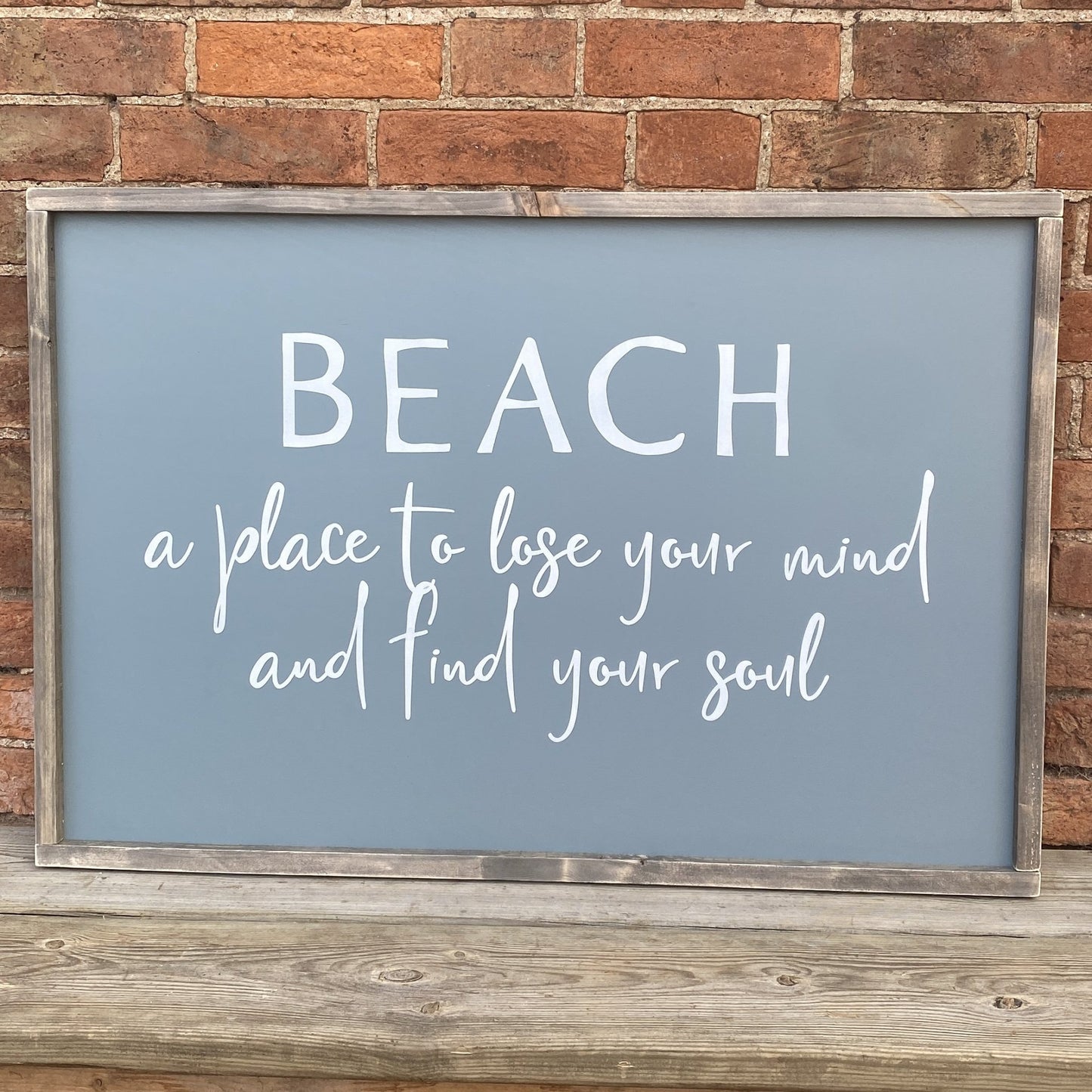 Beach | Framed Wood Sign - The Imperfect Wood Company - Framed Wood Sign