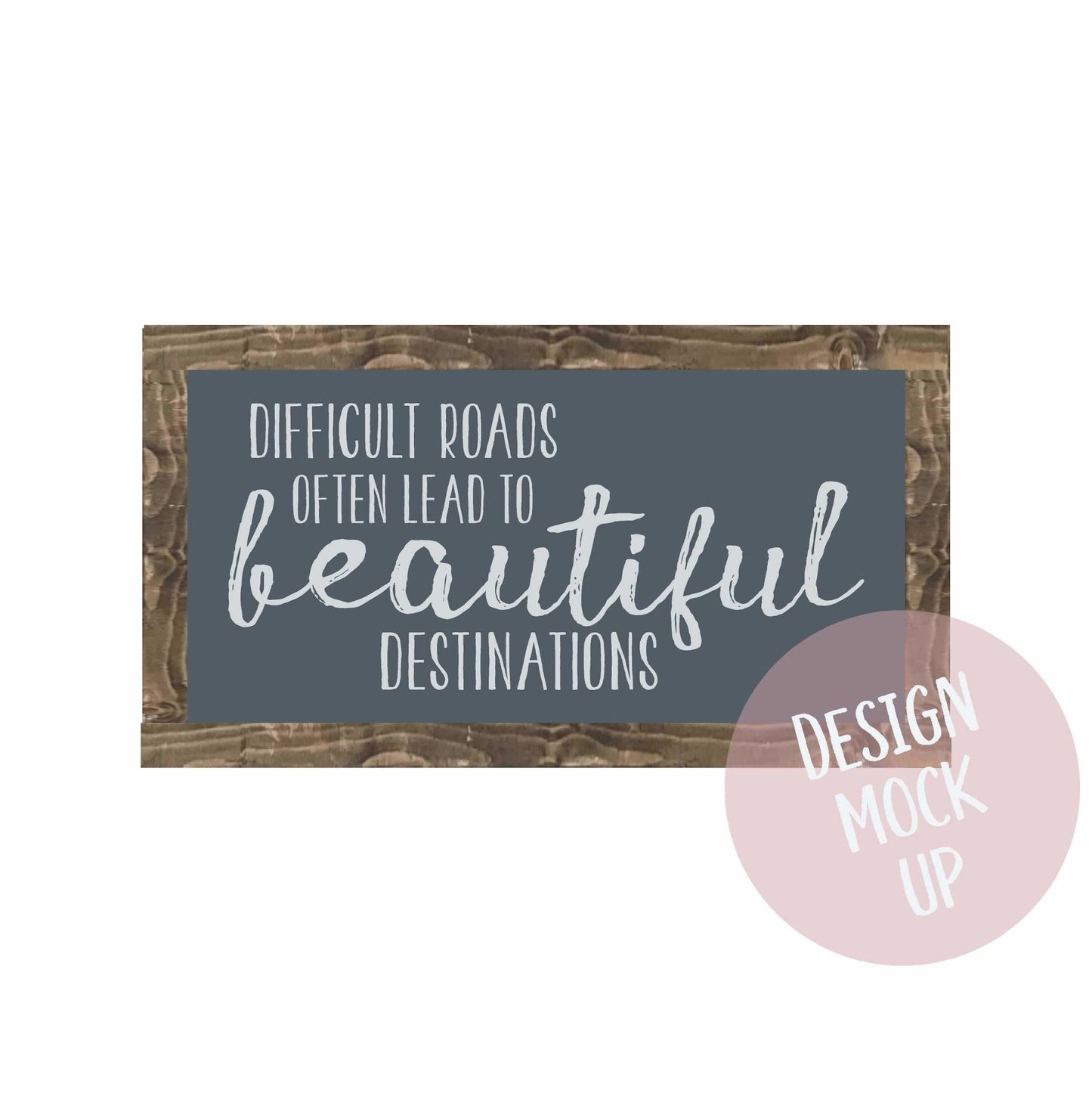 Beautiful Destinations | Framed wood sign | #MIND - The Imperfect Wood Company - Framed Wood Sign