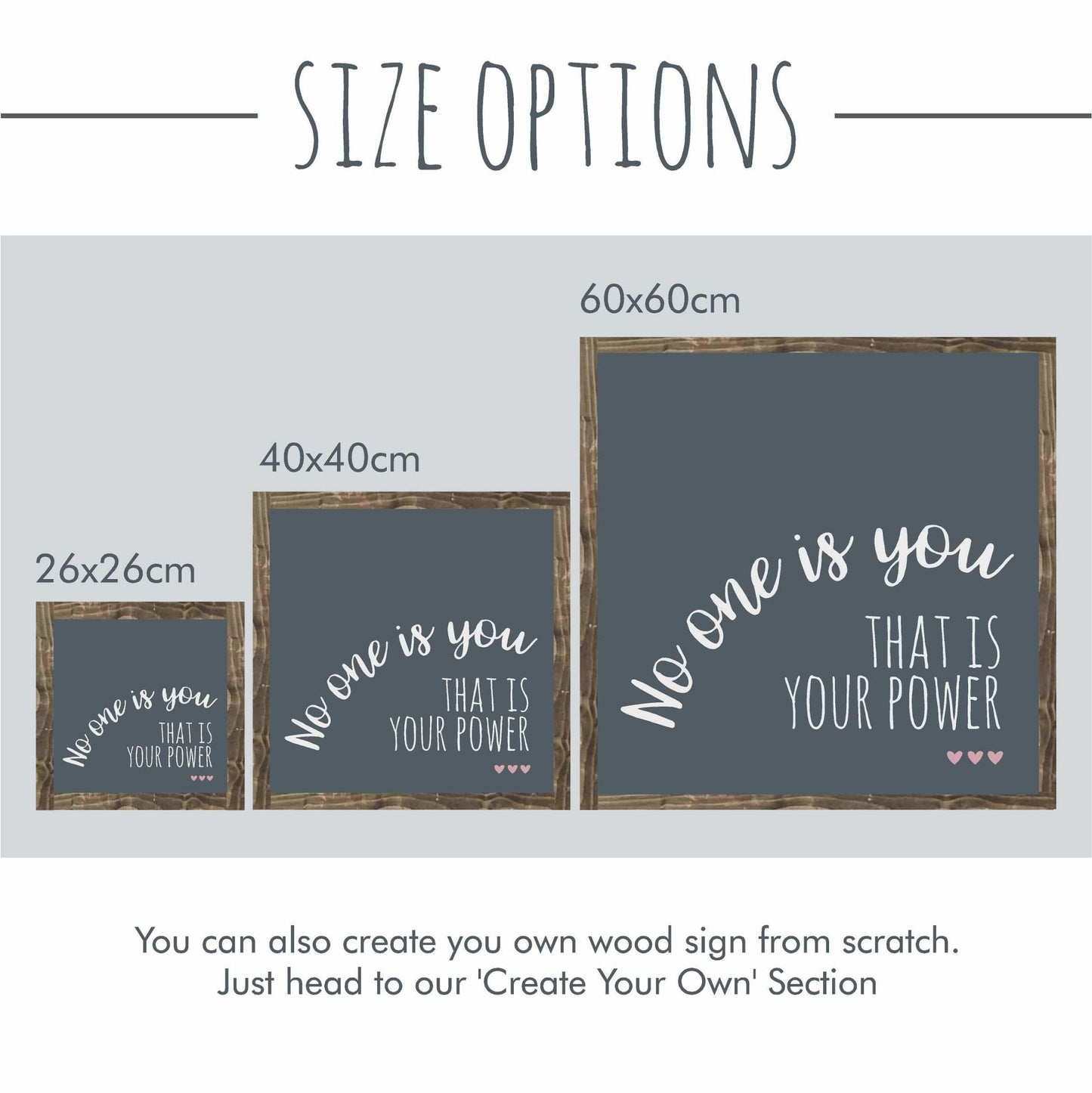 Framed Wood Signs - Size Options - The Imperfect Wood Company