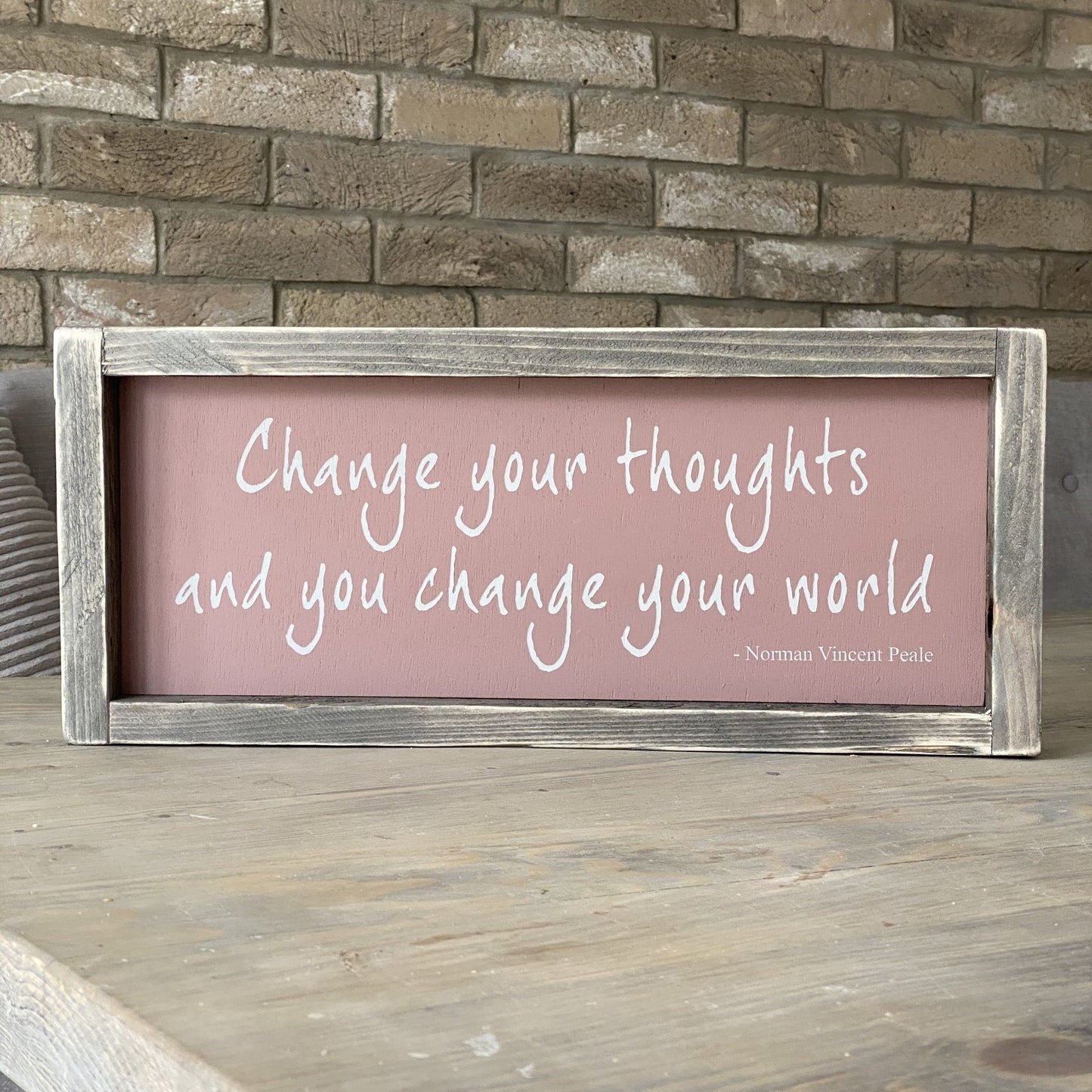 Change Your Thoughts | Framed wood sign | #MIND - The Imperfect Wood Company - Framed Wood Sign
