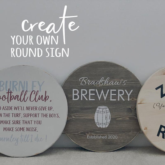 Create your own Round Wood Sign | Wood Shape | Bespoke - The Imperfect Wood Company - Wood Shapes