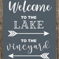 CUSTOM | Welcome to the lake | Framed Wood Sign - The Imperfect Wood Company - Framed Wood Sign