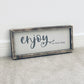 Enjoy the little things | Framed Wood Sign - The Imperfect Wood Company - Framed Wood Sign