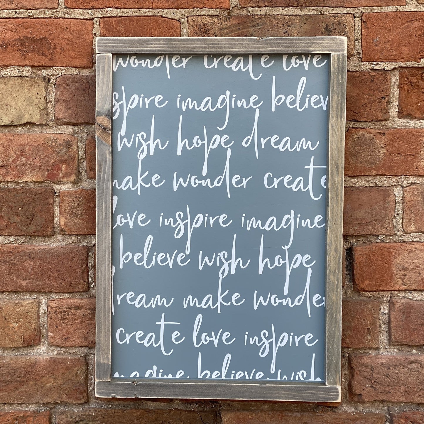Inspire Me | Framed Wood Sign - The Imperfect Wood Company - Framed Wood Sign