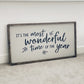 It's the Most Wonderful Time... | Framed Wood Sign - The Imperfect Wood Company - Framed Wood Sign