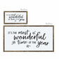 It's the Most Wonderful Time... | Framed wood sign - The Imperfect Wood Company - Framed Wood Sign