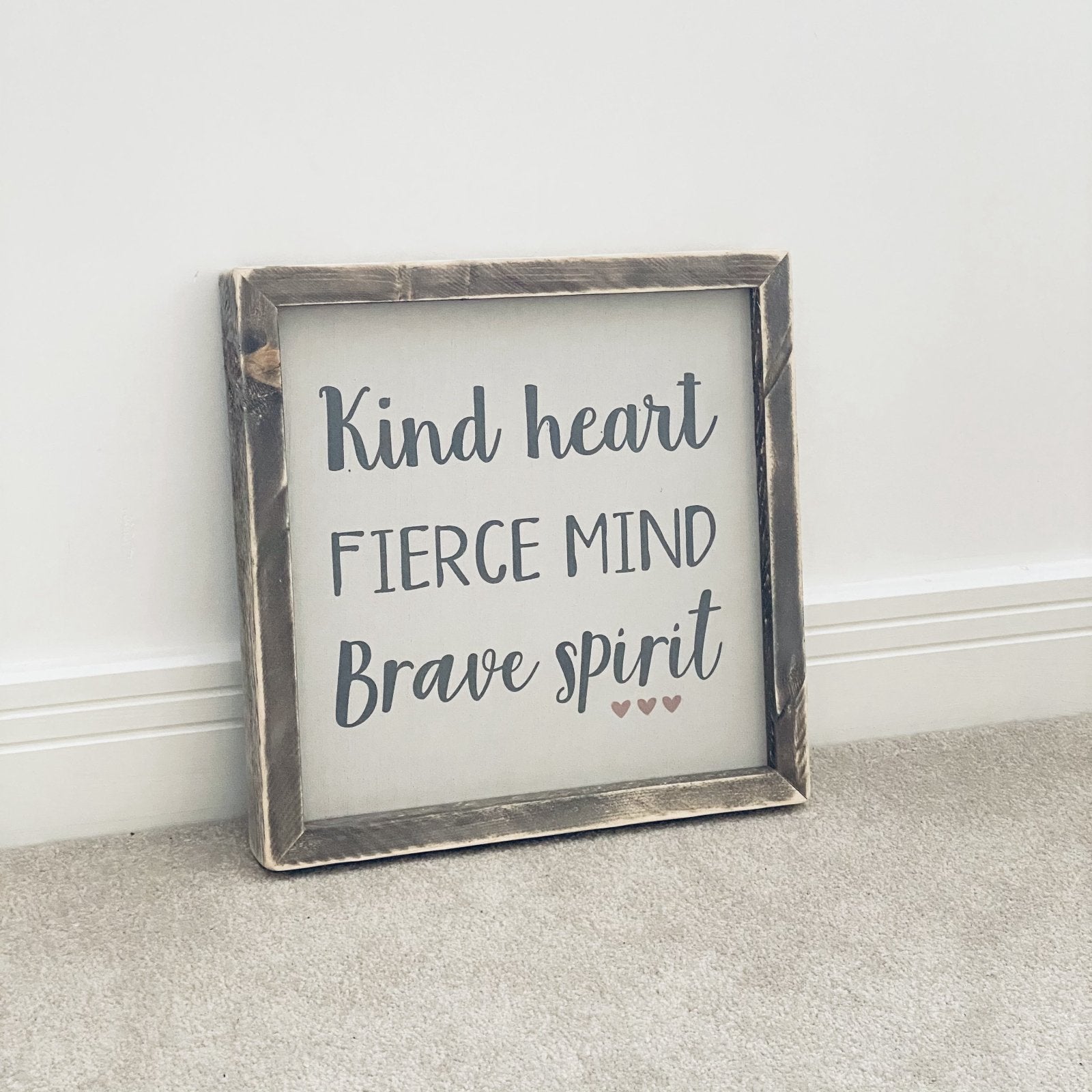 Kind Heart | Framed Wood Sign - The Imperfect Wood Company - Framed Wood Sign