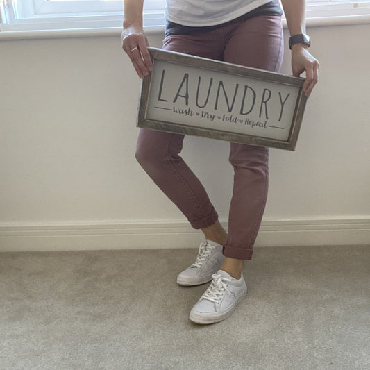 Laundry | Framed Wood Sign - The Imperfect Wood Company - Framed Wood Sign