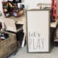 Let's Play | Framed Wood Sign - The Imperfect Wood Company - Framed Wood Sign