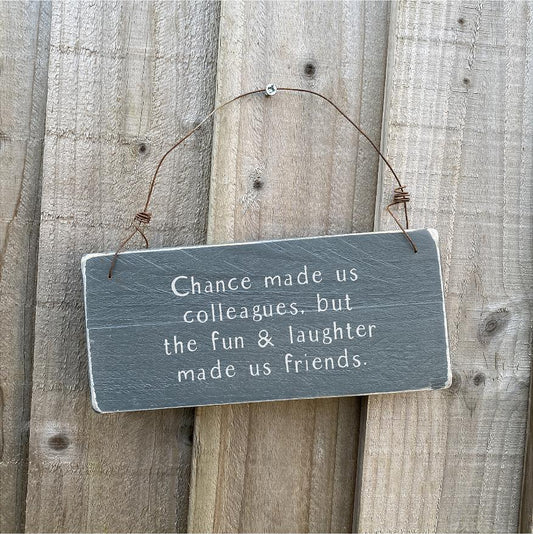Little Notes | Chance Made Us Colleagues - The Imperfect Wood Company - Little Notes