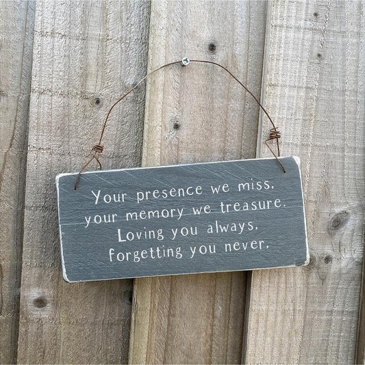 Little Notes | Your Presence We Miss - The Imperfect Wood Company - Little Notes