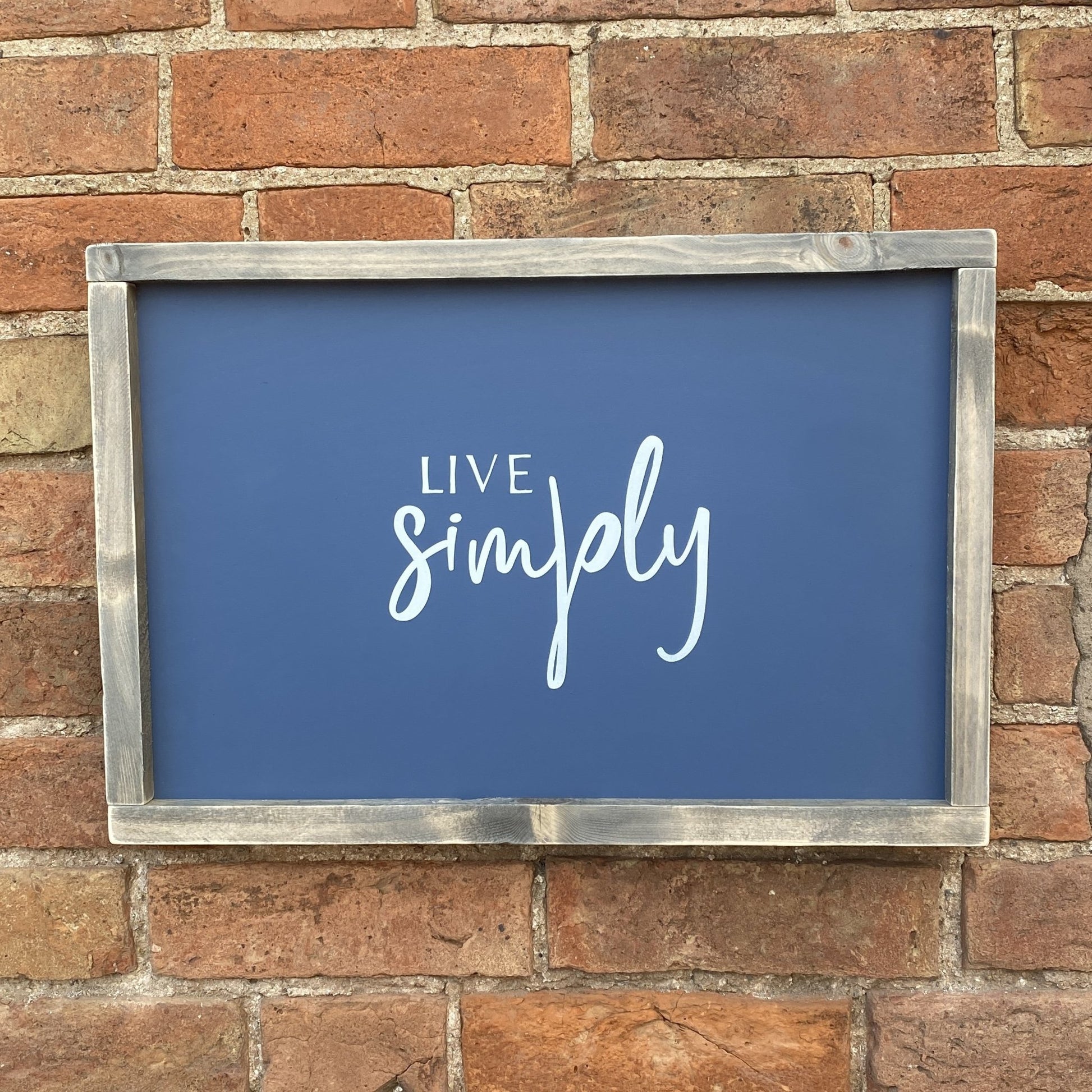 Live Simply | Framed Wood Sign - The Imperfect Wood Company - Framed Wood Sign