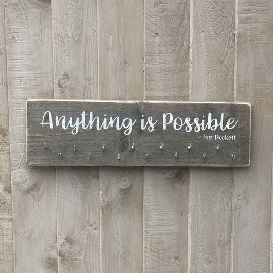Medal Holder | Long Wood Sign | Personalised - The Imperfect Wood Company - Long Wood Sign