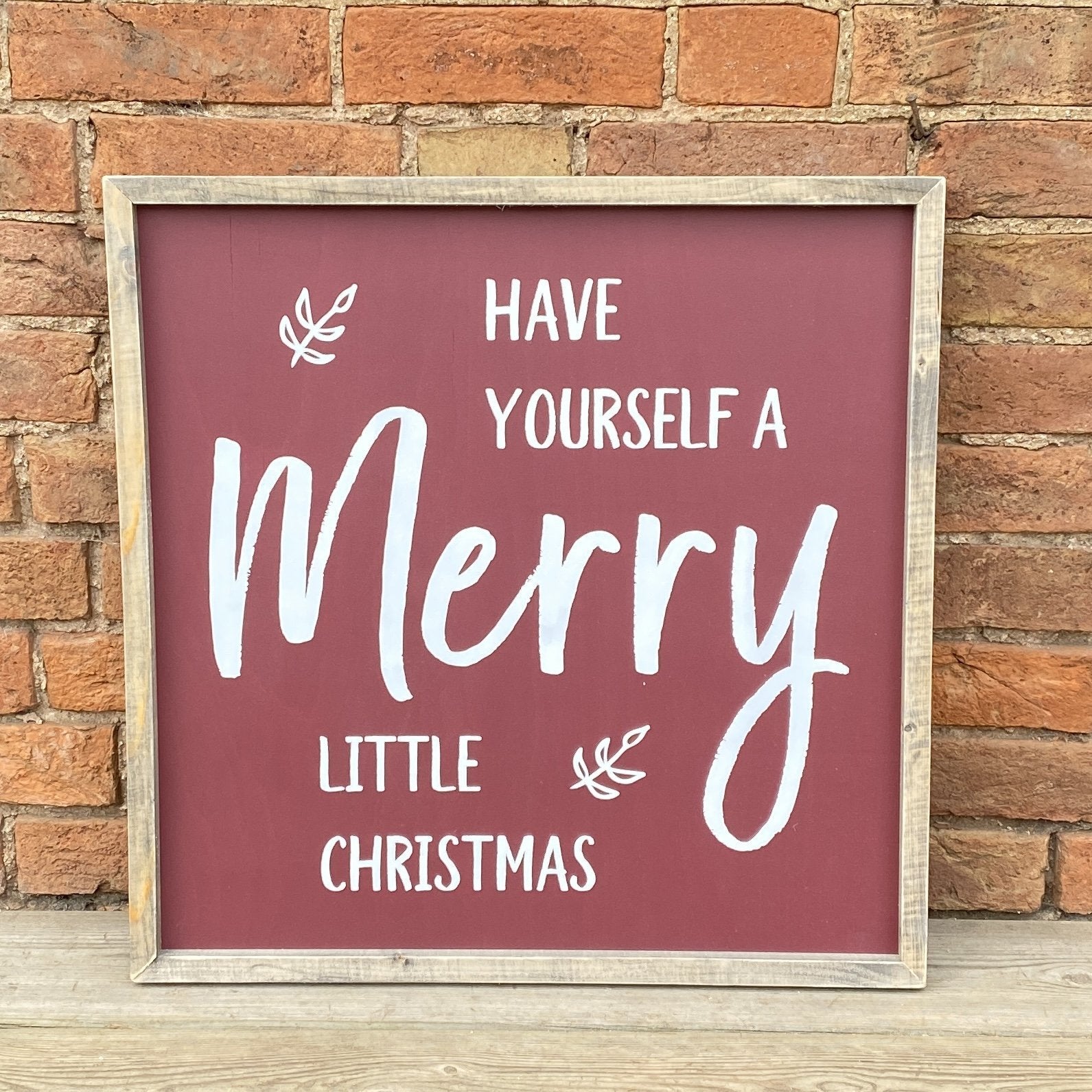 Merry Little Christmas | Framed Wood Sign - The Imperfect Wood Company - Framed Wood Sign