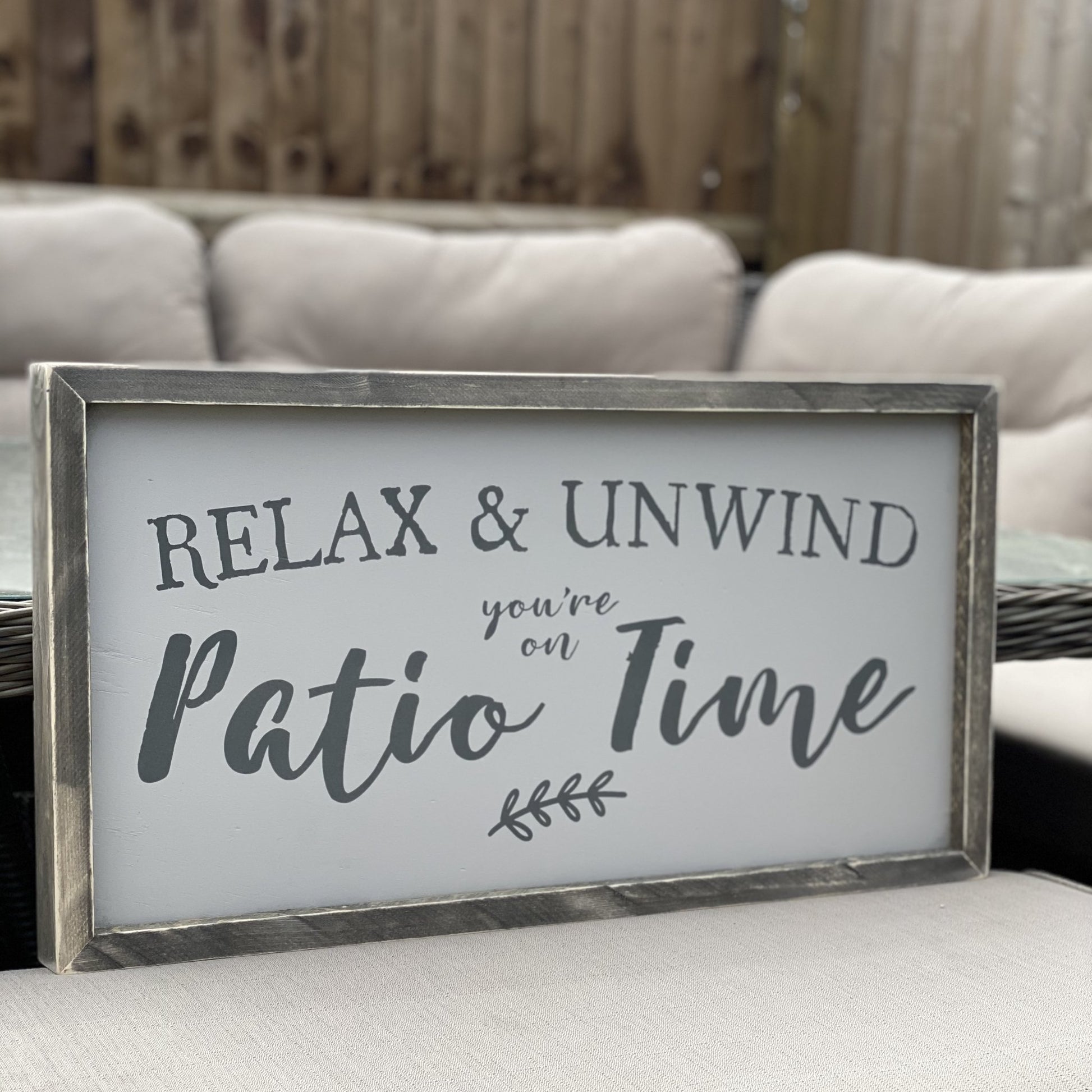 Patio Time | Framed Wood Sign - The Imperfect Wood Company - Framed Wood Sign