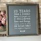 Personalised 25th Anniversary sign | Framed Wood Sign - The Imperfect Wood Company - Framed Wood Sign