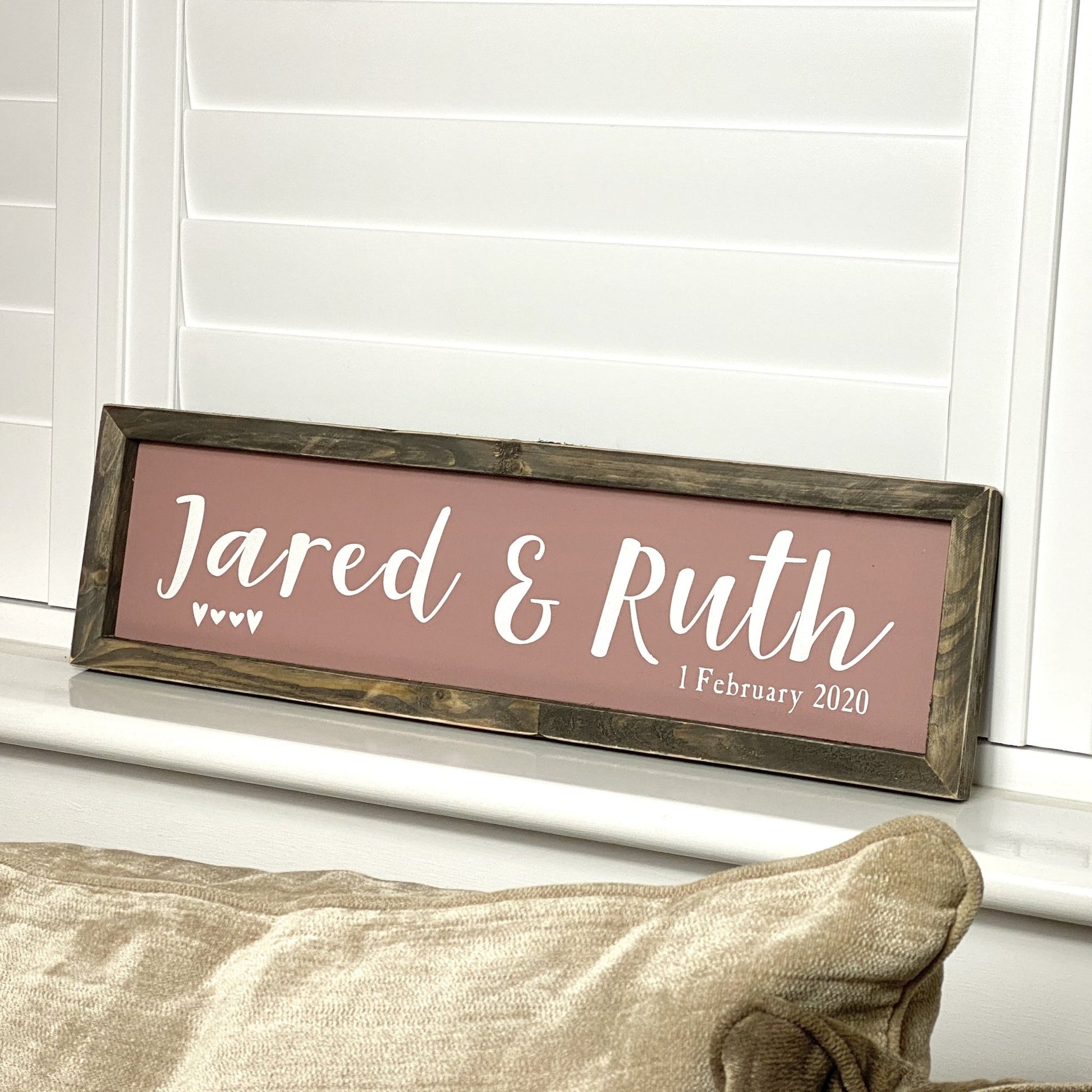 Personalised Couples Sign | Framed Wood Sign - The Imperfect Wood Company - Framed Wood Sign