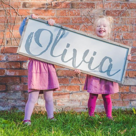 Personalised name | Framed wood sign - The Imperfect Wood Company - Framed Wood Sign