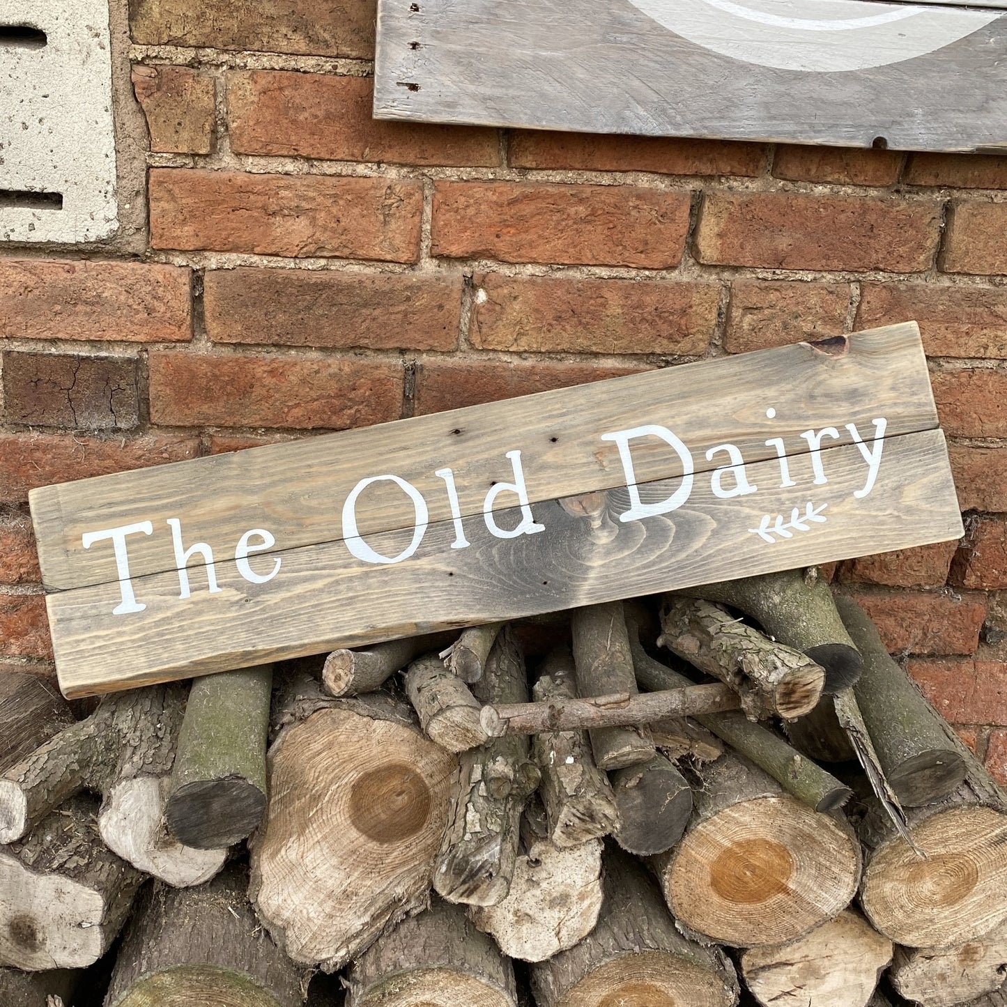 Planked Wood Sign l The Old Dairy - The Imperfect Wood Company - Custom