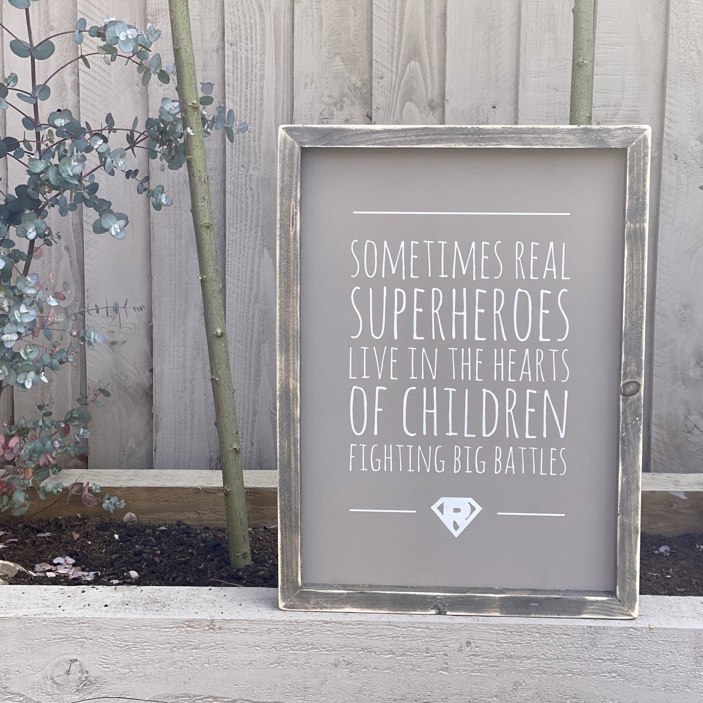 Real Superheroes | Personalised Framed Wood Sign - The Imperfect Wood Company - Personalised Framed Wood Sign