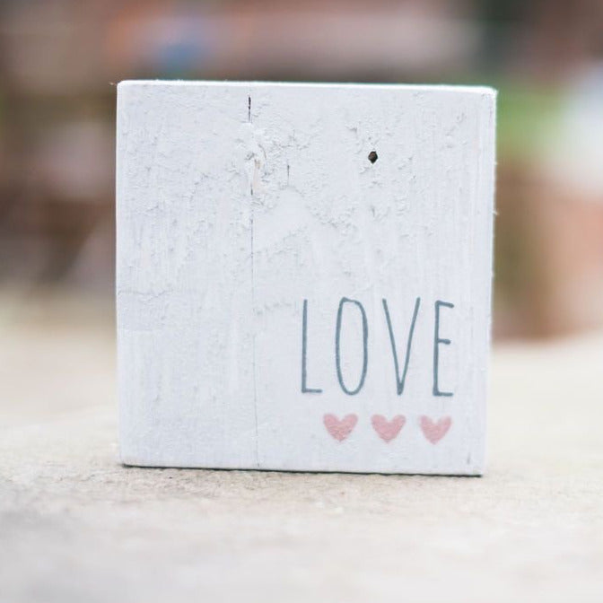 Reclaimed Wood Mini Sign | Love - The Imperfect Wood Company - Mini wood sign