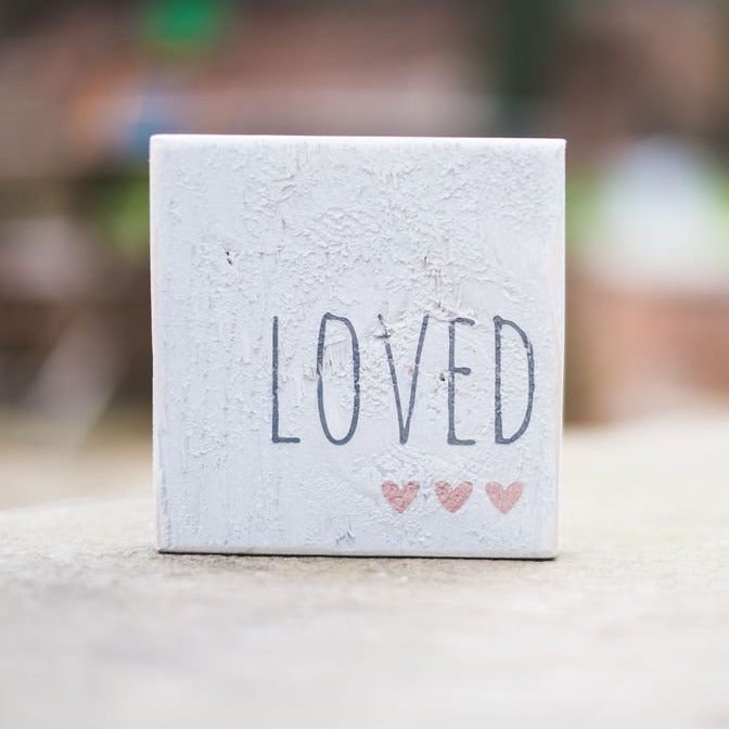 Reclaimed Wood Mini Sign | Loved | #BrainTumourResearch - The Imperfect Wood Company - Mini wood sign