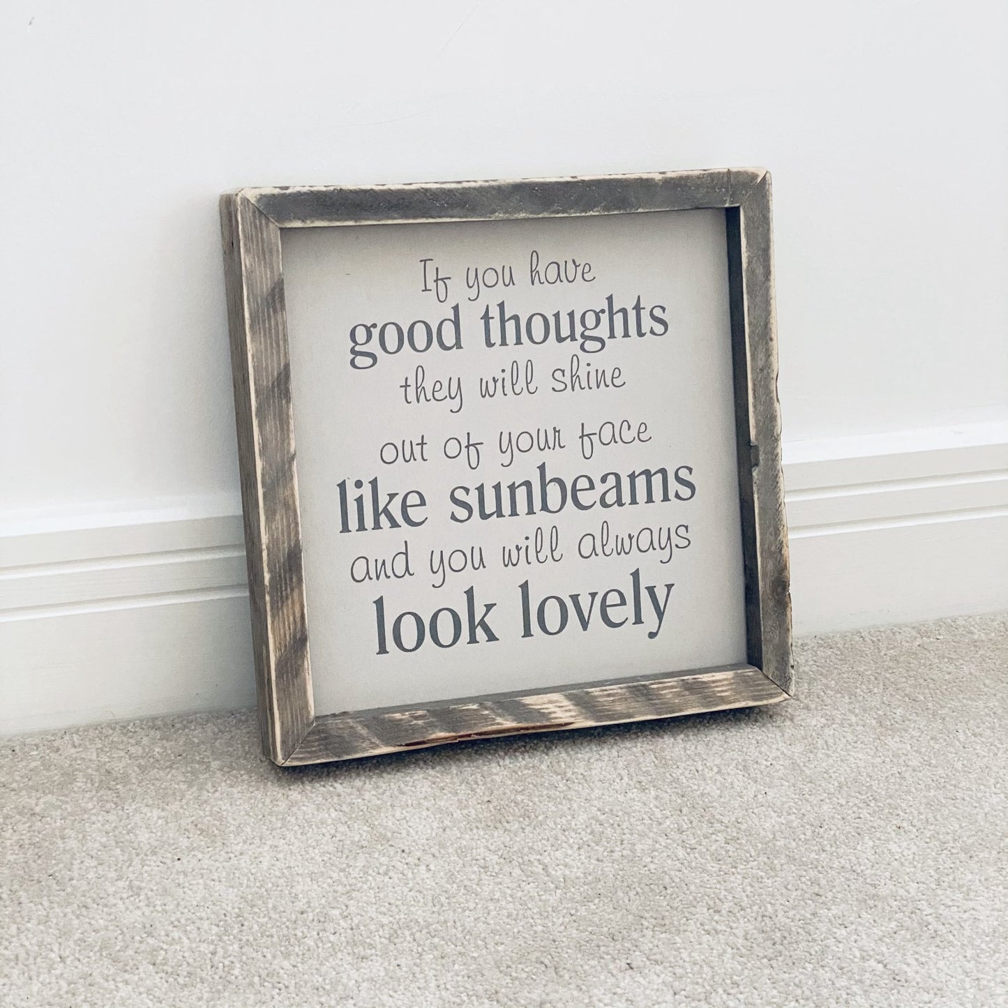 Sunbeams | Framed Wood Sign | Ready Now - The Imperfect Wood Company - Framed Wood Sign