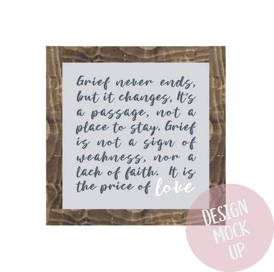 The price of love | Framed Wood Sign | #Brain Tumour Research - The Imperfect Wood Company - Framed Wood Sign