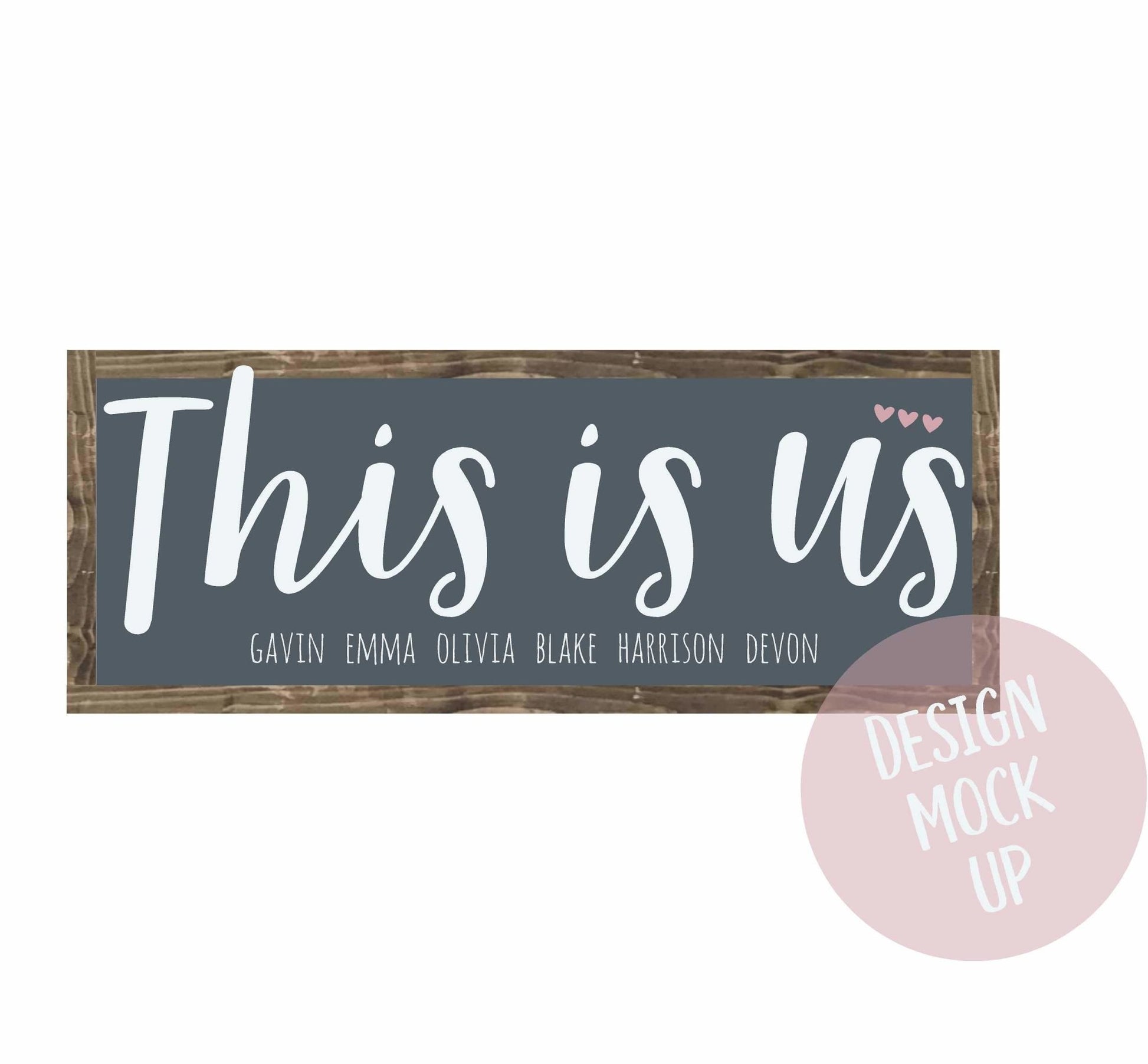This is us | Framed Wood Sign - The Imperfect Wood Company - Framed Wood Sign