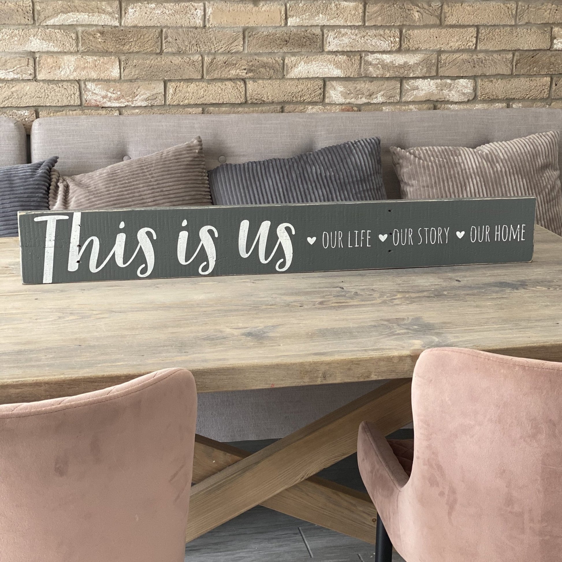 This Is Us | Long Wood Sign - The Imperfect Wood Company - Long Wood Sign