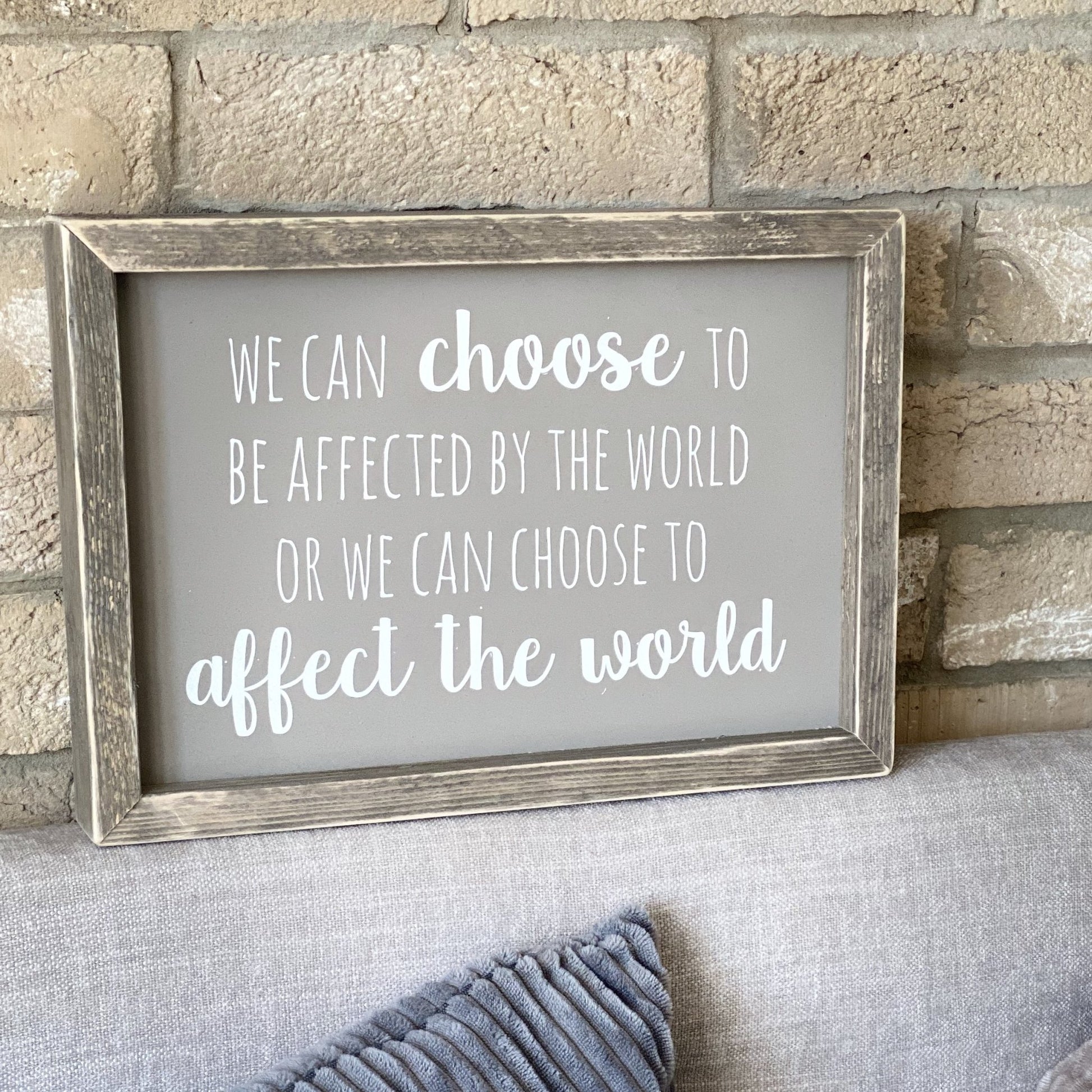 We Can Choose | Framed wood sign | #BrainTumourResearch - The Imperfect Wood Company - Framed Wood Sign