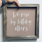 We Rise By Lifting Others | Framed Wood Sign | #MIND - The Imperfect Wood Company - Framed Wood Sign