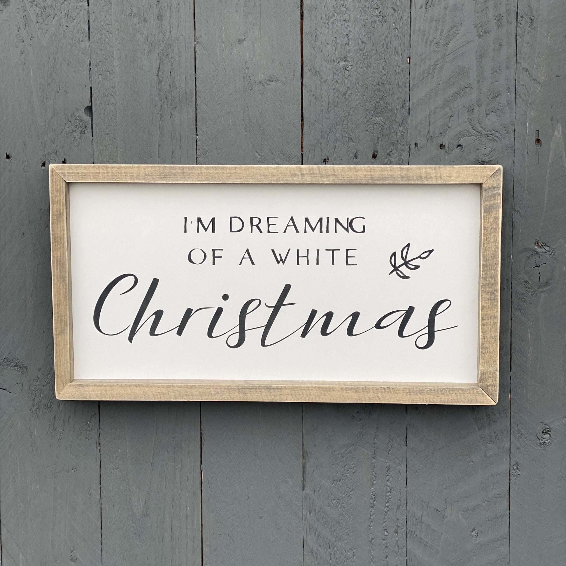 White Christmas | Framed Wood Sign - The Imperfect Wood Company - Framed Wood Sign