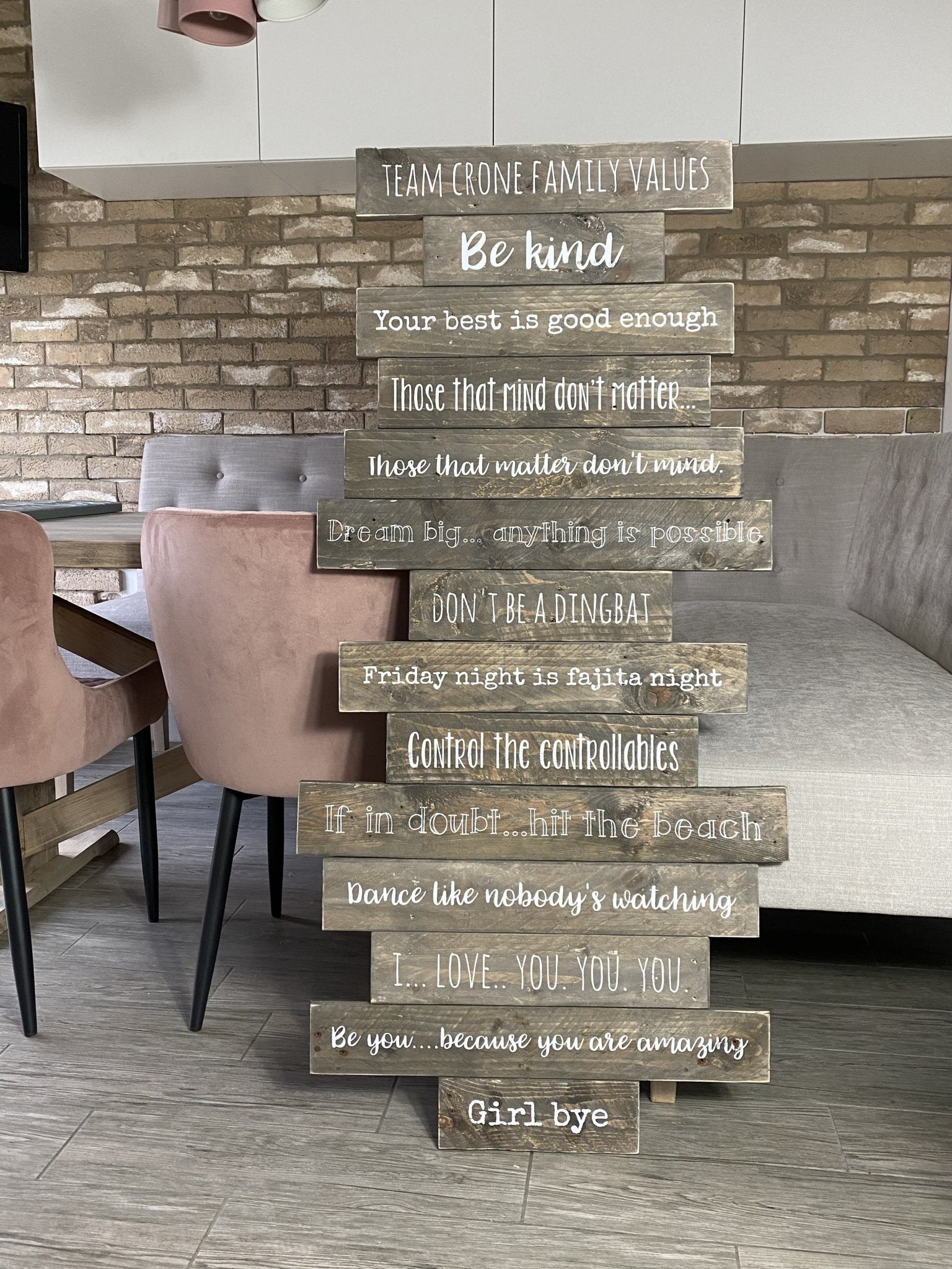 Wood Planked Sign | Family Rules | Personalised - The Imperfect Wood Company - Planked Wood Sign