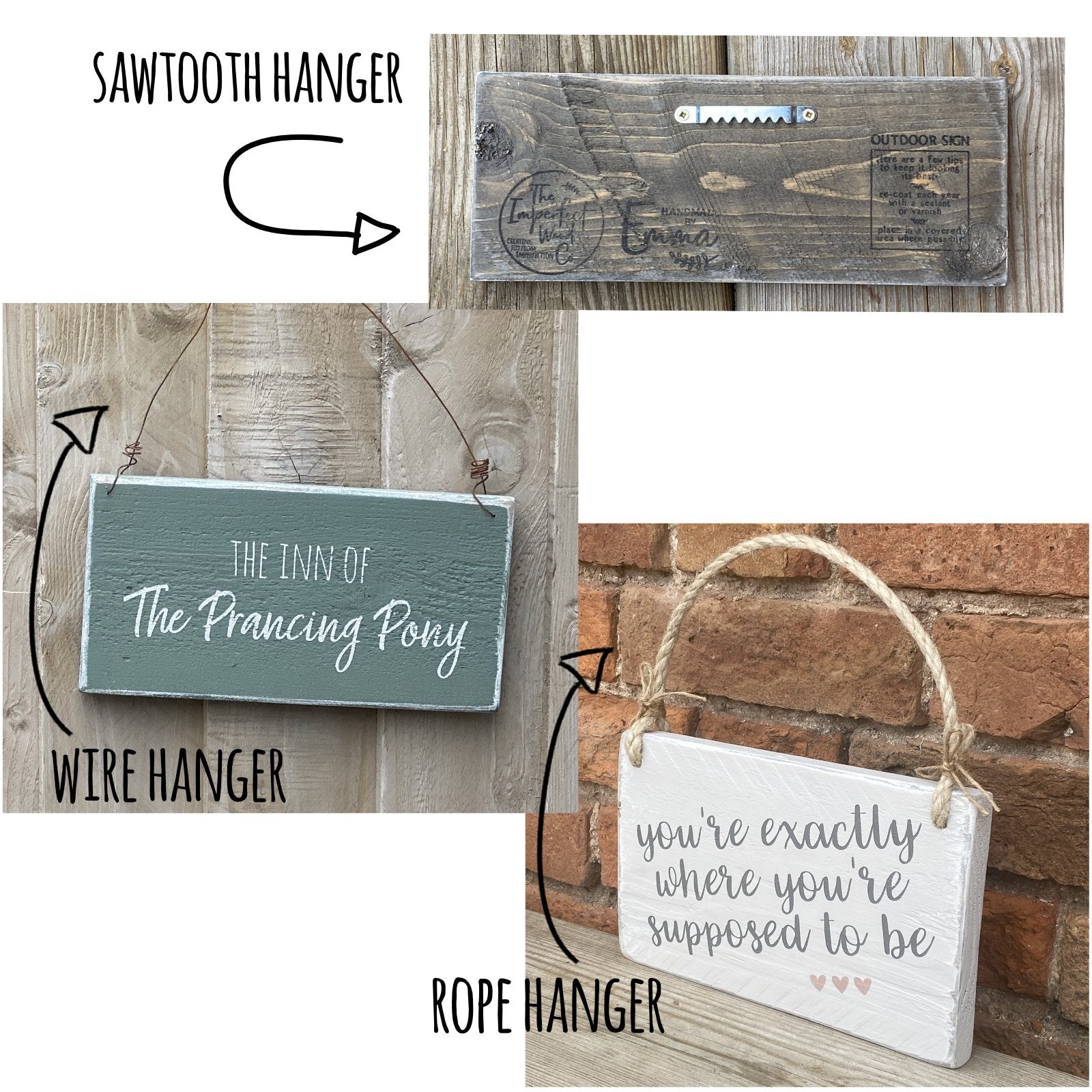 Your mind is a garden | Hanging Wood Sign - The Imperfect Wood Company - Hanging Wood Sign